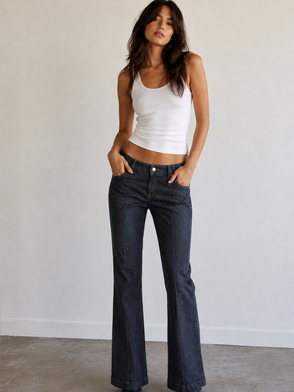 Addition Elle Dark Blue Boot Cut Leg Jeans waist 36 inseam 27